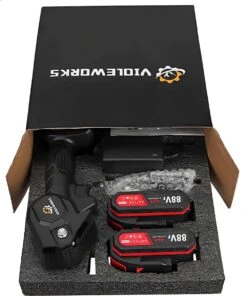 Violeworks® Accu Kettingzaag - Snoeizaag - Mini Kettingzaag - Handkettingzaag - Ook Voor Makita - Elektrische Kettingzaag - Elektrische Snoeischaar - Op Batterij - 2900 MAh - 1080W - 88V -Tuinbenodigdheden Bevordering 1000x1200