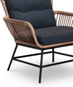 BUITEN Living Dex Wicker Loungestoel Tuin | Wicker + Aluminium | Bamboe Antraciet -Tuinbenodigdheden Bevordering 1002x1200 4