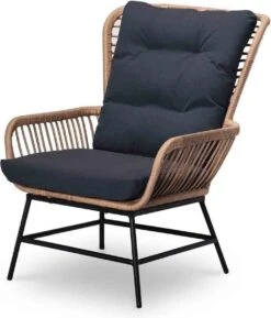 BUITEN Living Dex Wicker Loungestoel Tuin | Wicker + Aluminium | Bamboe Antraciet -Tuinbenodigdheden Bevordering 1025x1200 3