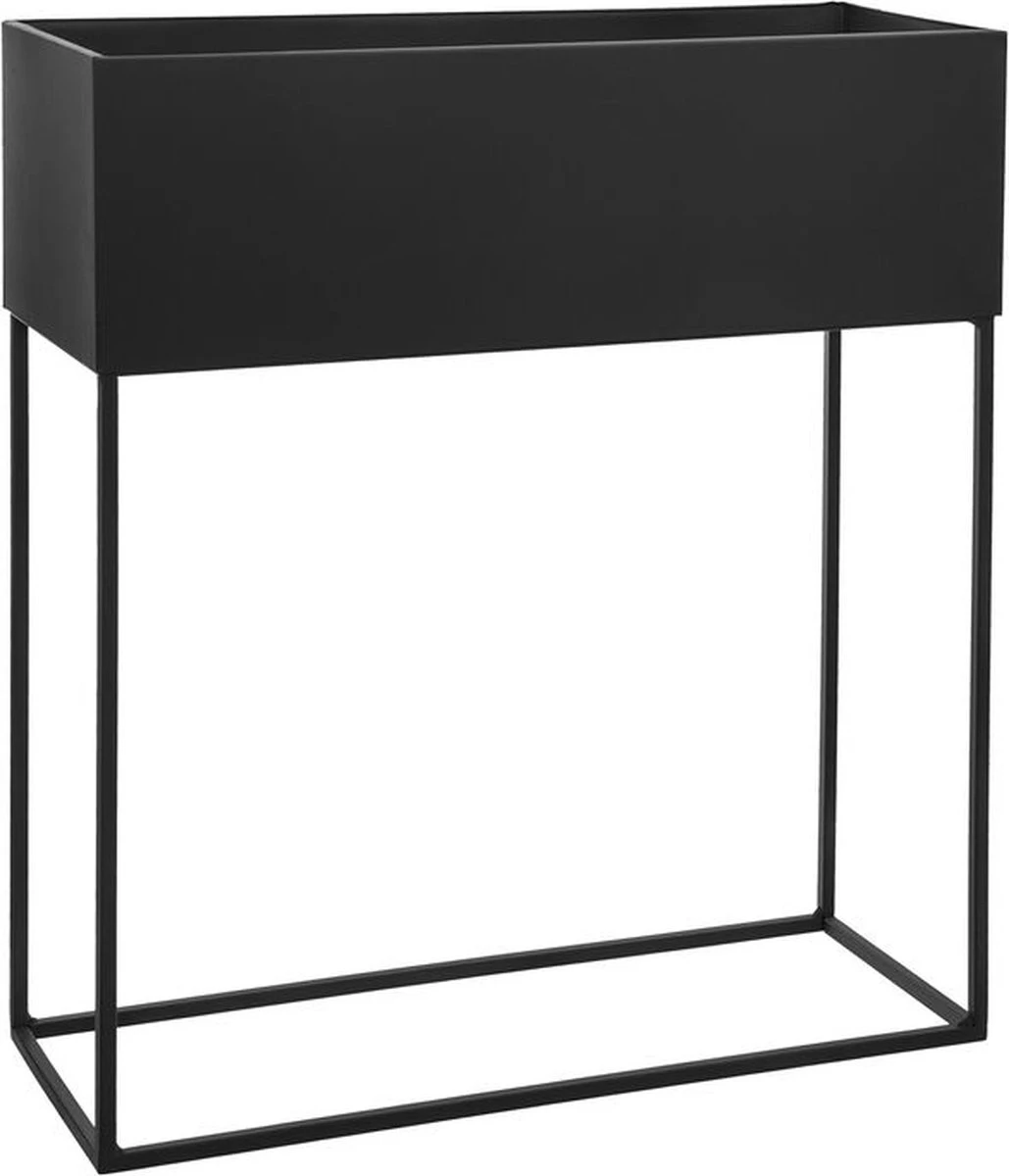 Atmosphera Staande Plantenbak Metaal Zwart 2-delig 4 Atmosphera Staande Plantenbak Metaal Zwart 2-delig - Afbeelding 2