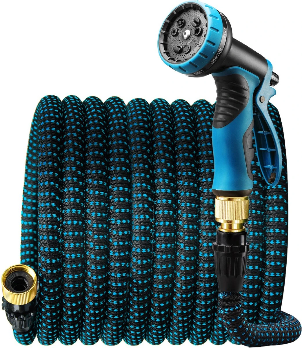 Complete Set Tuinslang Van 30 Meter Met Flexibel Ontwerp – Sproeikop Met 9 Standen – Licht In Gewicht & Makkelijk Opbergen – Uitrekbare Slang - 3 Complete Set Tuinslang Van 30 Meter Met Flexibel Ontwerp – Sproeikop Met 9 Standen – Licht In Gewicht & Makkelijk Opbergen – Uitrekbare Slang -
