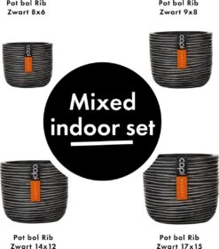 Capi Europe - Set Van 4 - Bloempot Binnen - Rib Antraciet 10 Capi Europe - Set Van 4 - Bloempot Binnen - Rib Antraciet -Tuinbenodigdheden Bevordering 1058x1200 2