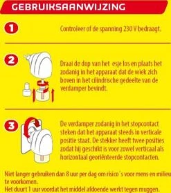 Vapona Anti Muggenstekker Navulling - Insectenbestrijding - 45 Nachten -Tuinbenodigdheden Bevordering 1064x1200