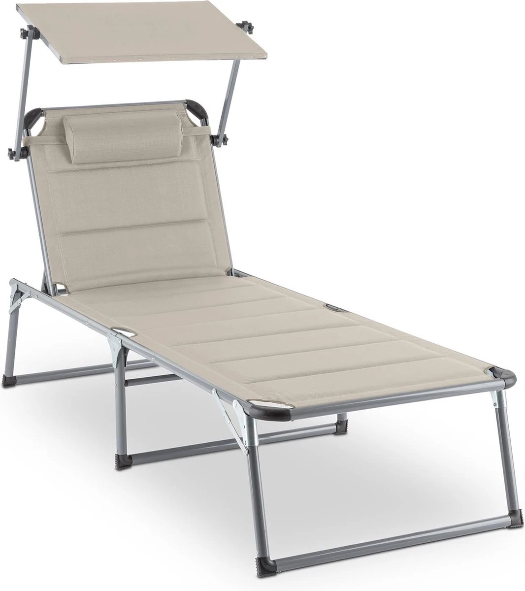 Blumfeldt Amalfi Ligstoel Tuin , Ligbed 70x37x200cm , Schuimrubberbekleding En Hoofdkussen , Rugleuning Verstelbaar Op 5 Standen , Zonnekap Voor Zonnebaden Zonder Verblind Te Worden 3 Blumfeldt Amalfi Ligstoel Tuin , Ligbed 70x37x200cm , Schuimrubberbekleding En Hoofdkussen , Rugleuning Verstelbaar Op 5 Standen , Zonnekap Voor Zonnebaden Zonder Verblind Te Worden