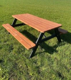 Goedkopepicknicktafels.nl | Zwart Bruine XL Picknicktafel Bruno | Tuintafel 6 Persoons | Bruin Zwart Gespoten Gedroogd Grenen Hout! -Tuinbenodigdheden Bevordering 1071x1200 1