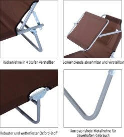 Outsunny Ligstoel Ligbank Voor Buiten Ligstoel Voor Op Het Strand Inklapbaar Met Zonnedak 3 Kleuren 84B-001 14 Outsunny Ligstoel Ligbank Voor Buiten Ligstoel Voor Op Het Strand Inklapbaar Met Zonnedak 3 Kleuren 84B-001 -Tuinbenodigdheden Bevordering 1086x1200