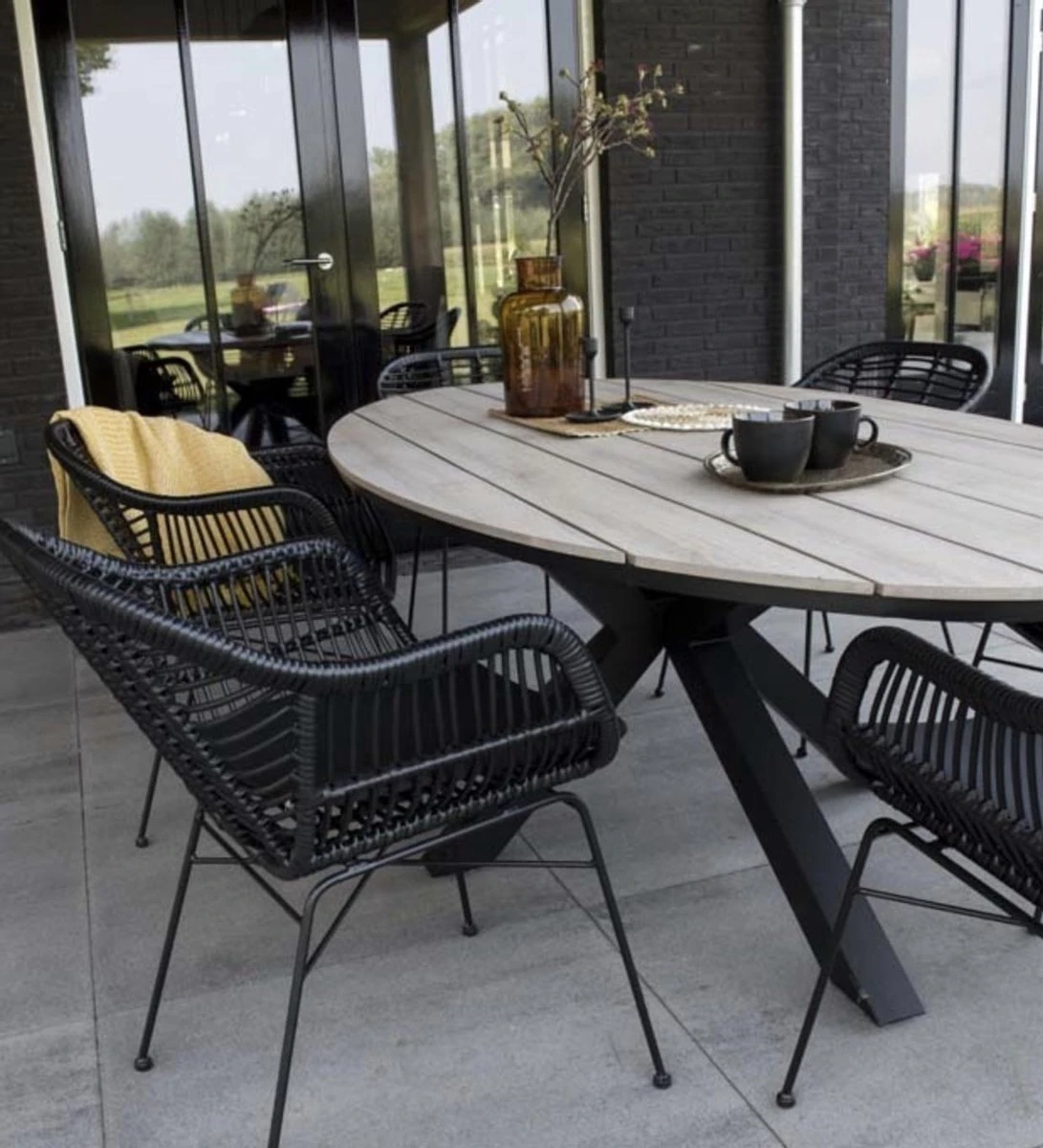 Ovale Tuintafel Cyprus 180cm | Wood | Polywood & Aluminium 5 Ovale Tuintafel Cyprus 180cm | Wood | Polywood & Aluminium - Afbeelding 3