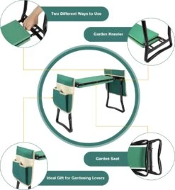 Uten - Kniebankje Tuin - Knie Steun - Tuinkruk Inklapbaar - Kniesteun Tuinieren - Kniekussen - Tot 150 Kg - Groen 17 Uten - Kniebankje Tuin - Knie Steun - Tuinkruk Inklapbaar - Kniesteun Tuinieren - Kniekussen - Tot 150 Kg - Groen -Tuinbenodigdheden Bevordering 1104x1200