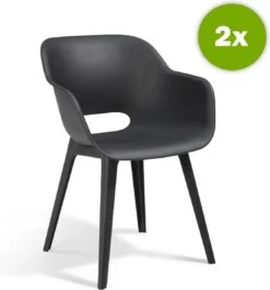 Allibert Akola Tuinstoelen - 2 Stuks -56,5x55x80cm - Donkergrijs 24 Allibert Akola Tuinstoelen - 2 Stuks -56,5x55x80cm - Donkergrijs -Tuinbenodigdheden Bevordering 1115x1200 2