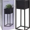 H&S Collection Home&Styling Bloempot Op Standaard 60 Cm Metaal Zwart -Tuinbenodigdheden Bevordering 1117x1200 3