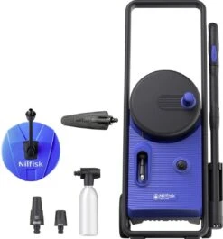 NILFISK CORE 140 INHAND POWER CONTROL PCA HOGEDRUKREINIGER 140 BAR DRUK REGELBAAR OP PISTOOL TERRASREINIGER 5 JAAR GARANTIE 8 METER WATERSLANG OP HASPEL