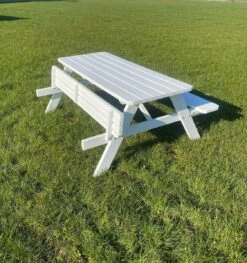 Goedkopepicknicktafels.nl | Witte XL Picknicktafel | Tuintafel 6 Persoons | Wit Gespoten Gedroogd Grenen Hout! 11 Goedkopepicknicktafels.nl | Witte XL Picknicktafel | Tuintafel 6 Persoons | Wit Gespoten Gedroogd Grenen Hout! -Tuinbenodigdheden Bevordering 1125x1200 2