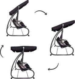 Springos Schommelbank | Linda-Schommel | 3-zits | Waterafstotend | Inclusief 2 Kussens | Verstelbare Luifel | 162 X 200 X 120 Cm | Zwart 29 Springos Schommelbank | Linda-Schommel | 3-zits | Waterafstotend | Inclusief 2 Kussens | Verstelbare Luifel | 162 X 200 X 120 Cm | Zwart -Tuinbenodigdheden Bevordering 1139x1200 1