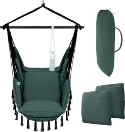 Vita5 XXL Hangstoel | Binnen&Buiten Hangnest | Incl. 2 Kussens En Boekenvak | Volwassenen&Kinderen | Hangmatstoel Tot 225kg | Donkergroen 24 Vita5 XXL Hangstoel | Binnen&Buiten Hangnest | Incl. 2 Kussens En Boekenvak | Volwassenen&Kinderen | Hangmatstoel Tot 225kg | Donkergroen -Tuinbenodigdheden Bevordering 1142x1200 4