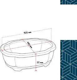 Happy Seed Keramieken Bonsai Pot (schaal) - Marine Blauw - Geglazuurd -Tuinbenodigdheden Bevordering 1160x1200 2
