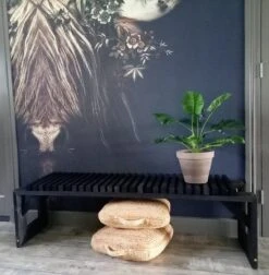 Tuinbank Design 2023 - 150CM - Grenen Hout - Zwart -Tuinbenodigdheden Bevordering 1178x1200