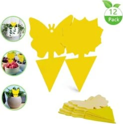 Rouwvliegjes Bestrijden - Fruitvliegjes Vanger - Varenrouwmug Bestrijden - Vliegenvanger - Plak Klavertjes Tegen Rouwvliegen - Vangplaten - 12 Stuks -Tuinbenodigdheden Bevordering 1186x1200 2