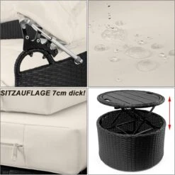 Casaria Polyrattan Zonne-Eiland Ø185cm – Incl. Kussens - Zwart Crème 38 Casaria Polyrattan Zonne-Eiland Ø185cm – Incl. Kussens - Zwart Crème -Tuinbenodigdheden Bevordering 1198x1200 13