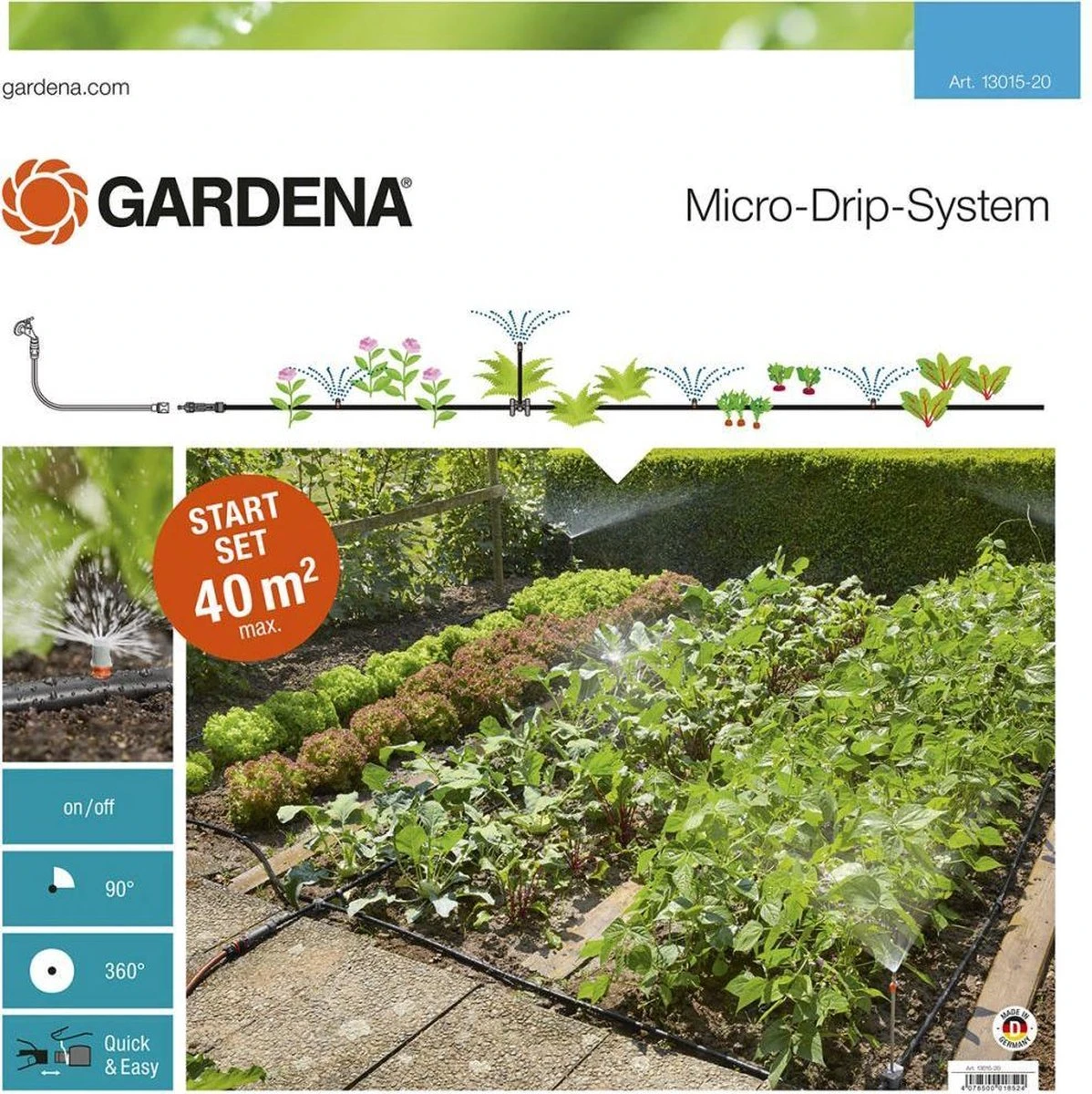 GARDENA Micro Drip System Bloembed En Moestuin Startset Druppelsysteem - 25 Meter 3 GARDENA Micro Drip System Bloembed En Moestuin Startset Druppelsysteem - 25 Meter