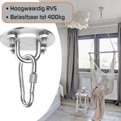 Plafondhaak – Voor Beton En Hout - Hangstoel – Hangmat – Bokszak – RVS – Binnen En Buiten – Ophangsysteem – Ophanghaak – 400KG 13 Plafondhaak – Voor Beton En Hout - Hangstoel – Hangmat – Bokszak – RVS – Binnen En Buiten – Ophangsysteem – Ophanghaak – 400KG -Tuinbenodigdheden Bevordering 1199x1200 13