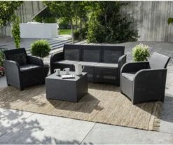 Keter Tuinbank 2-zits Rosalie Grafietkleurig -Tuinbenodigdheden Bevordering 1200x1005 5