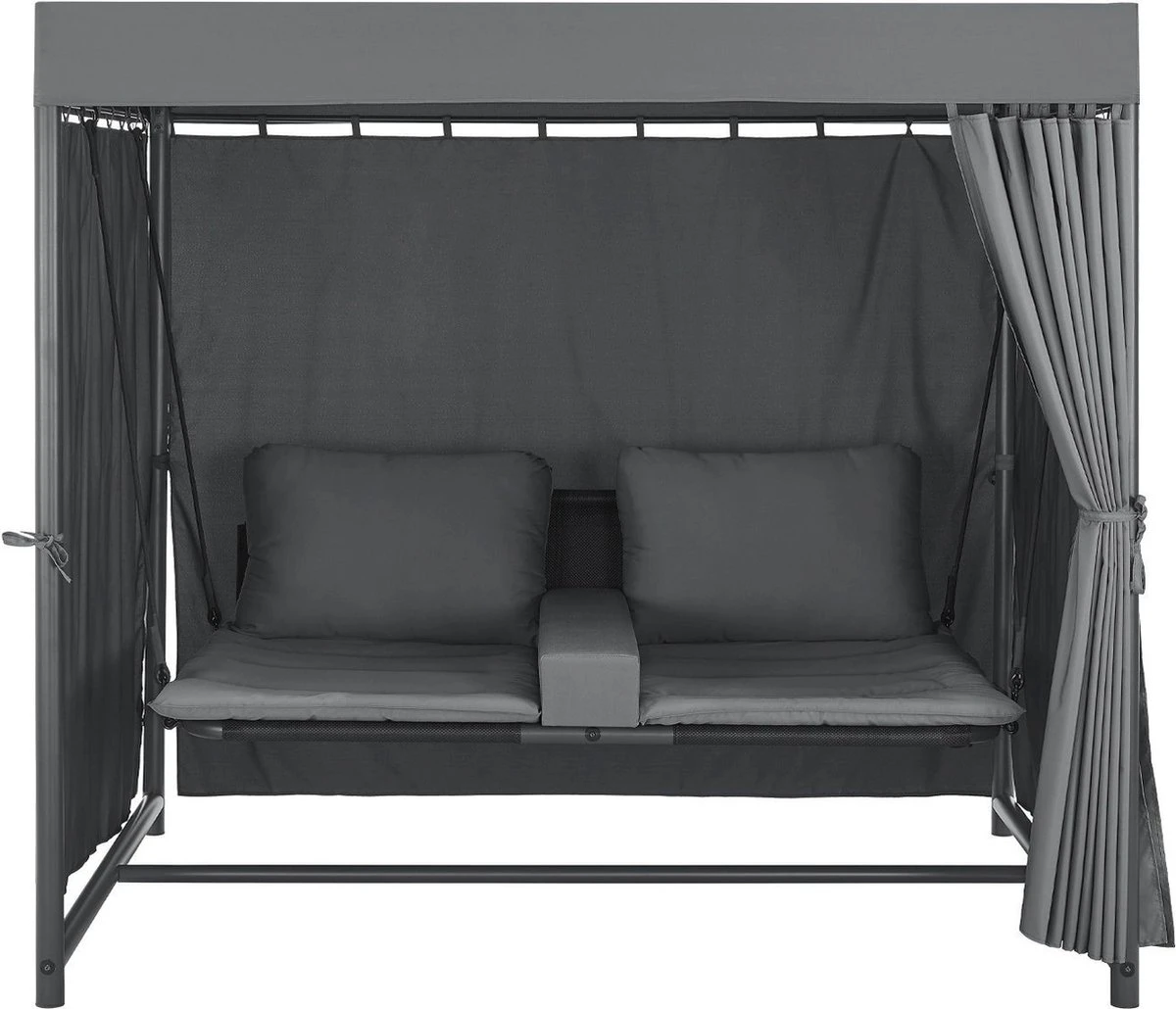 Schommelbank / Ligbank Kassandra - Donkergrijs 4 Schommelbank / Ligbank Kassandra - Donkergrijs - Afbeelding 2