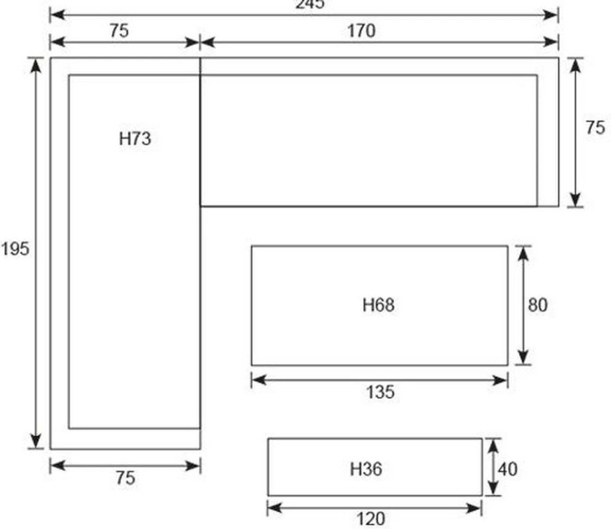 Merkloos Rocco | Loungeset Hoekset Tuinset | Aluminium| Hoekbank, Tuinbank, Tuintafel | 8 Zitplaatsen 6 Merkloos Rocco | Loungeset Hoekset Tuinset | Aluminium| Hoekbank, Tuinbank, Tuintafel | 8 Zitplaatsen - Afbeelding 4