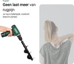 MaatWorkz - Grondboor - 25 CM - Boormachine - Bollenplanter - Moestuin - Palenboor - Boor - Tuin -Tuinbenodigdheden Bevordering 1200x1045 1