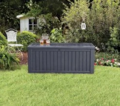 Keter Rockwood Opbergbox - 570L - 155x72,4x64,4cm - Grafiet -Tuinbenodigdheden Bevordering 1200x1061 1