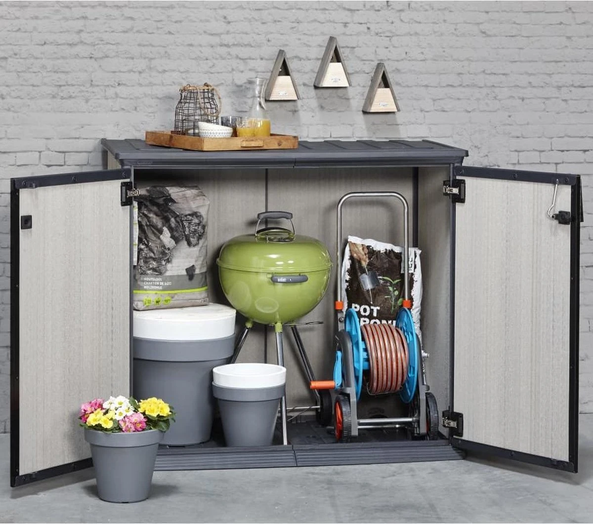 Keter Patio Store Opbergkast - 139,5x77x120cm - Grijs 11 Keter Patio Store Opbergkast - 139,5x77x120cm - Grijs - Afbeelding 9