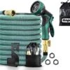 IBright Extra Sterke Uitrekbare Tuinslang - Flexibel - 15 Meter - Inclusief Opbergtas ,Sproeier ,Koppelstuk En Ophanghaak - Groen -Tuinbenodigdheden Bevordering 1200x1065 3