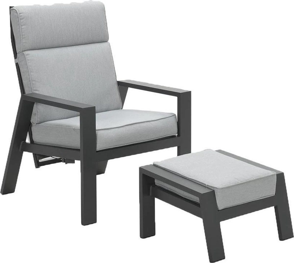 Garden Impressions Max Verstelbare Stoel + Voetenbank 3 Garden Impressions Max Verstelbare Stoel + Voetenbank