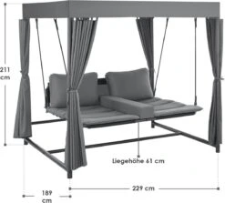 Schommelbank / Ligbank Kassandra - Donkergrijs 27 Schommelbank / Ligbank Kassandra - Donkergrijs -Tuinbenodigdheden Bevordering 1200x1081