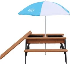 AXI Nick Zand & Water Picknicktafel In Antraciet/Bruin - Parasol Blauw/Wit - Picknick Tafel Voor Kinderen Van Hout -Tuinbenodigdheden Bevordering 1200x1089 3