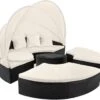 Casaria Polyrattan Zonne-Eiland Ø185cm – Incl. Kussens - Zwart Crème 1 Casaria Polyrattan Zonne-Eiland Ø185cm – Incl. Kussens - Zwart Crème -Tuinbenodigdheden Bevordering 1200x1097 1