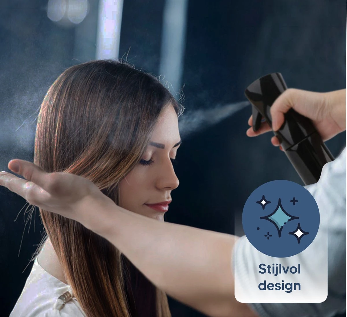 Johannes & Co Waterspuit Zwart - Waterverstuiver Mist Verstuiver Haar 4 Johannes & Co Waterspuit Zwart - Waterverstuiver Mist Verstuiver Haar - Afbeelding 2