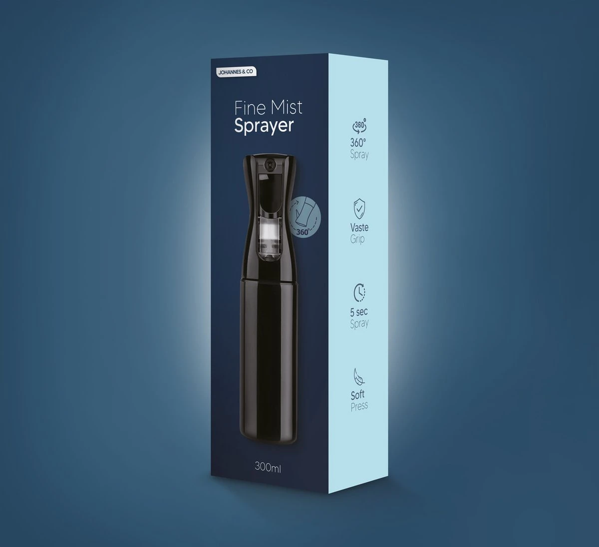 Johannes & Co Waterspuit Zwart - Waterverstuiver Mist Verstuiver Haar 7 Johannes & Co Waterspuit Zwart - Waterverstuiver Mist Verstuiver Haar - Afbeelding 5