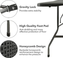 MaxxGarden Vouwtafel - Zwart - Rotanlook - 180x75x74 Cm -Tuinbenodigdheden Bevordering 1200x1099 2