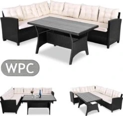 Casaria Polyrattan Tuinset - 15 Delig Voor 6 Personen – Crème Zwart 14 Casaria Polyrattan Tuinset - 15 Delig Voor 6 Personen – Crème Zwart -Tuinbenodigdheden Bevordering 1200x1131 6