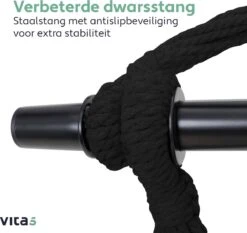 Vita5 XXL Hangstoel | Binnen&Buiten Hangnest | Incl. 2 Kussens En Boekenvak | Volwassenen&Kinderen | Hangmatstoel Tot 225kg | Beige -Tuinbenodigdheden Bevordering 1200x1134 3