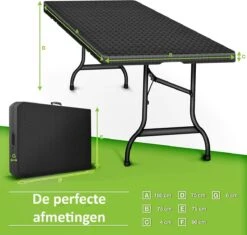 Sens Design Tuintafel Kunststof - Campingtafel Inklapbaar - Rotan-Look -Tuinbenodigdheden Bevordering 1200x1142 1
