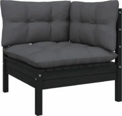 VidaXL 3-delige Loungeset Met Kussens Massief Grenenhout Zwart 22 VidaXL 3-delige Loungeset Met Kussens Massief Grenenhout Zwart -Tuinbenodigdheden Bevordering 1200x1143