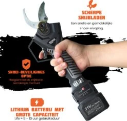 Reichlër® Elektrische Snoeischaar - 40 Mm Snijdiameter - 2x Accu - Anti-cut Functie - Heggenschaar - Takkenschaar - Zwart 12 Reichlër® Elektrische Snoeischaar - 40 Mm Snijdiameter - 2x Accu - Anti-cut Functie - Heggenschaar - Takkenschaar - Zwart -Tuinbenodigdheden Bevordering 1200x1145