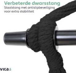 Vita5 XXL Hangstoel | Binnen&Buiten Hangnest | Incl. 2 Kussens En Boekenvak | Volwassenen&Kinderen | Hangmatstoel Tot 225kg | Donkergroen 20 Vita5 XXL Hangstoel | Binnen&Buiten Hangnest | Incl. 2 Kussens En Boekenvak | Volwassenen&Kinderen | Hangmatstoel Tot 225kg | Donkergroen -Tuinbenodigdheden Bevordering 1200x1152 3