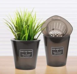 Merkloos Kruidenpot Waterreservoir Verse Kruiden Plantenpot Met Watergeefsysteem Voor Vensterbank Keuken Kruidentuin Binnen Set Van 10 Stuks Zwart -Tuinbenodigdheden Bevordering 1200x1152 9