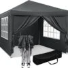 Waterdichte Partytent 3x3 Meter Opvouwbaar Met Zijwanden- Paviljoen Met Zijpanelen - Easy Up - Pop-up Tent Met Haringen, Touw En Anti Slip Poten -Tuinbenodigdheden Bevordering 1200x1160 4
