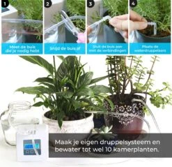 Automatisch Bewateringssysteem Voor Kamerplanten Met Pomp – Waterdruppelaar – Watergeefsysteem– Planten Watergever -Tuinbenodigdheden Bevordering 1200x1163 1