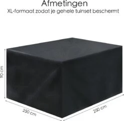 Merkloos Beschermhoes Voor Tuinmeubelen - 250x250x90cm - Zwart 12 Merkloos Beschermhoes Voor Tuinmeubelen - 250x250x90cm - Zwart -Tuinbenodigdheden Bevordering 1200x1170 4