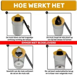 Merkloos Muizenval Emmer Deksel - Rattenval - Diervriendelijke Muizenval - Rattenval - Zonder Muizengif - Herbruikbaar - Binnen En Buiten 11 Merkloos Muizenval Emmer Deksel - Rattenval - Diervriendelijke Muizenval - Rattenval - Zonder Muizengif - Herbruikbaar - Binnen En Buiten -Tuinbenodigdheden Bevordering 1200x1177 4