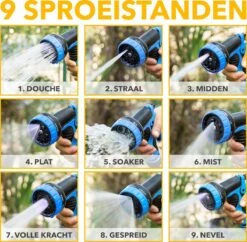 Complete Set Tuinslang Van 30 Meter Met Flexibel Ontwerp – Sproeikop Met 9 Standen – Licht In Gewicht & Makkelijk Opbergen – Uitrekbare Slang - 16 Complete Set Tuinslang Van 30 Meter Met Flexibel Ontwerp – Sproeikop Met 9 Standen – Licht In Gewicht & Makkelijk Opbergen – Uitrekbare Slang - -Tuinbenodigdheden Bevordering 1200x1177 9
